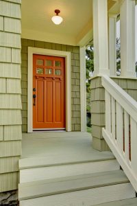 soft green front door color